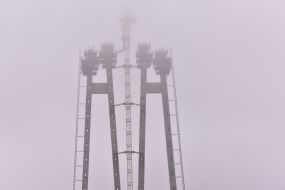 Construction of a bridge across the Dnipro