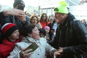 Potap (Alexei Potapenko) communicates with fans