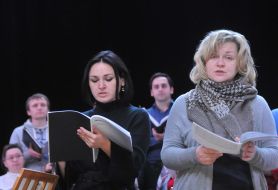 Rehearsal of the concert to mark the 200th anniversary of the composer Stanislav Monyushko's birthday