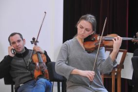 Rehearsal of the concert to mark the 200th anniversary of the composer Stanislav Monyushko's birthday