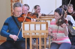 Rehearsal of the concert to mark the 200th anniversary of the composer Stanislav Monyushko's birthday