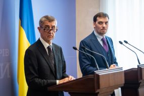 Oleksiy Honcharuk and Andrej Babis