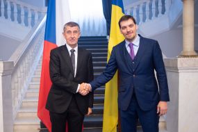 Oleksiy Honcharuk and Andrej Babis