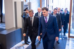 Oleksiy Honcharuk and Andrej Babis