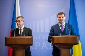 Oleksiy Honcharuk and Andrej Babis