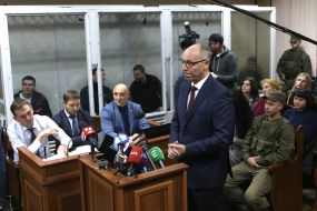 Andriy Parubiy is testifying in the Svyatoshinsky court of Kiev