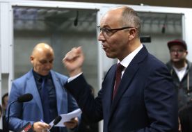 Андрей Парубий дает показания в Святошинском суде Киева