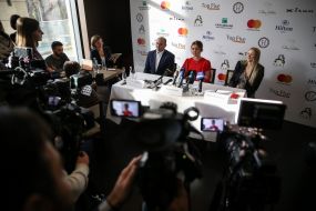 Stefan Hurov, Elina Svitolina and Anna Popovchenko