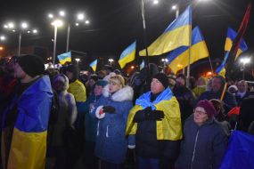 Walls on the Day of Dignity and Freedom in Zaporozhye