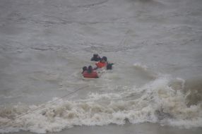 Rescue operation to evacuate the crew of the Delphi tanker