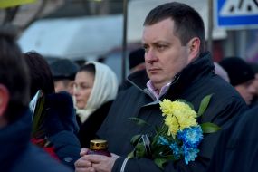 Участники мероприятий по случаю Дня памяти жертв голодоморов