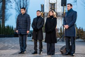Dmytro Razumkov, Volodymyr Zelenskiy, Olena Zelenska, Oleksiy Honcharuk