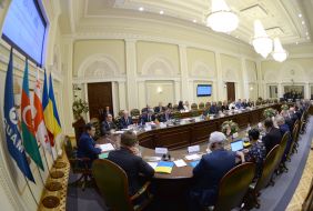 Участники открытия 12-й сессии Парламентской ассамблеи Организации за демократию и экономическое развитие