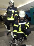 Навчання з гасіння пожеж в Харківському метрополітені