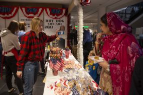Counter with national products from the US Embassy
