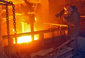 Melting in the foundry shop of JSC "Turboatom"