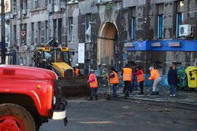 Работы по ликвидации пожара