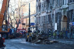 Работы по ликвидации пожара