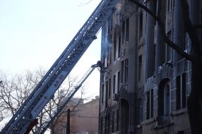 Работы по ликвидации пожара