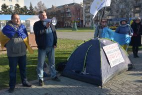 Акція «Червоні лінії для Зеленського» у Херсоні