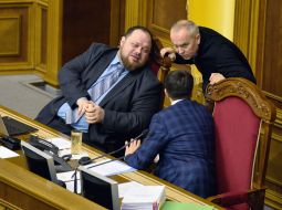 Nestor Schufrich, Ruslan Stefanchuk and Dmytro Razumkov