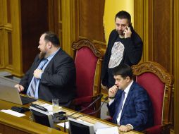 David Arahamia, Ruslan Stefanchuk and Dmytro Razumkov