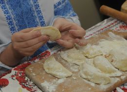 Lyceum students stick dumplings