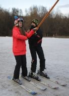 Лыжная горка в Голосеево