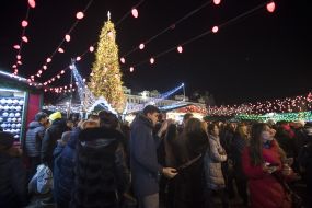 The ceremony of illumination of the main Christmas tree of the country