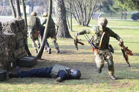 Показательные выступления десантников