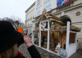 Christmas shop near the City Hall