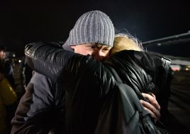 Meeting of liberated Ukrainians at Boryspil airport