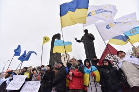 Акция протеста против освобождения экс-беркутовцев