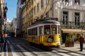 Yellow tram