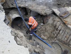 Місце прориву теплотраси