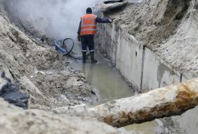 Місце прориву теплотраси