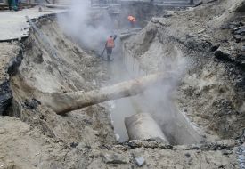 Місце прориву теплотраси