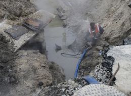 Місце прориву теплотраси