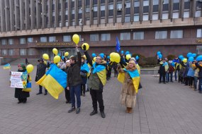 The participants of the flashmob