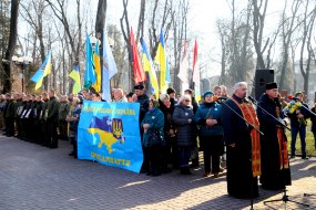 Funeral memorial service for the dead at the Donetsk airport