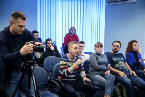 Participants of the press briefing