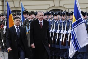 Volodymyr Zelenskiy and Recep Tayyip Erdoğan