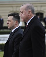 Volodymyr Zelenskiy and Recep Tayyip Erdoğan