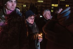 Farewell ceremony with the deceased in the Donbass military Maxim Htalbum