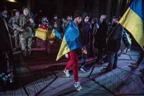 Farewell ceremony with the deceased in the Donbass military Maxim Htalbum