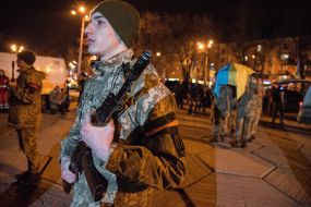 Farewell ceremony with the deceased in the Donbass military Maxim Htalbum