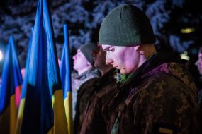 Farewell ceremony with the deceased in the Donbass military Maxim Htalbum