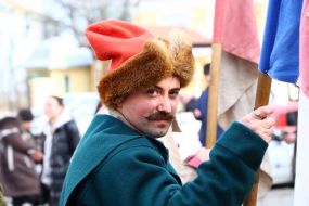 The participants of the reconstruction of the Consecration of the banners of Cossack