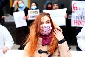 The participants of the protest action