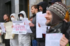 The participants of the protest action